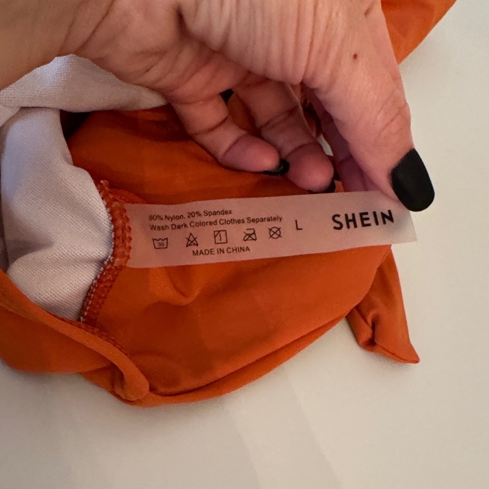 Orange Tie-Front Crop Top - Picture 3 of 3